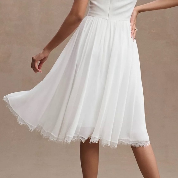 DRESS The Population Alicia Chiffon A-Line V-neck Sleeveless Midi Dress NEW - Picture 3 of 10